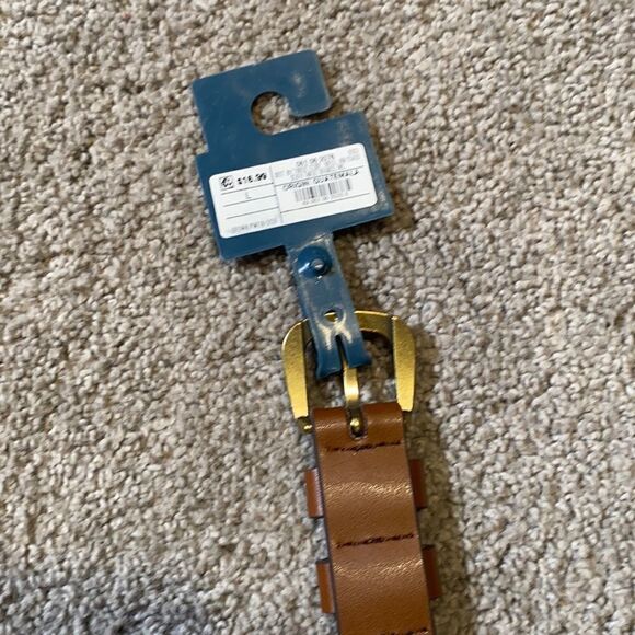 Women’s Brown Belt L Gold Buckle & Gold Detail NWT - Picture 3 of 5